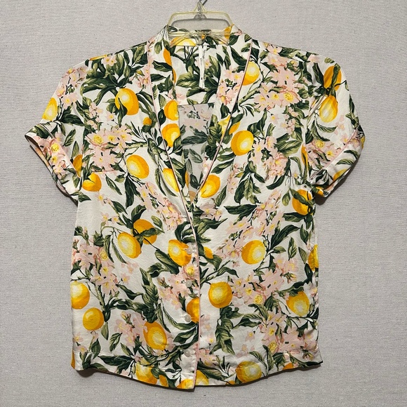By Anthropologie Lemon Pajama Top - size XXS - Picture 3 of 6